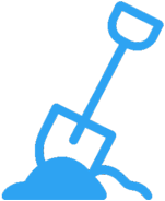 Shovel Icon Blue