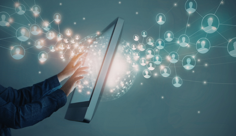 An online author connecting their profiles to entities