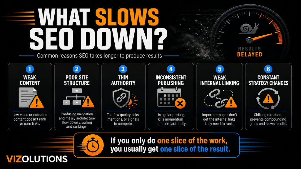 An image showing all the different things that can hurt SEO